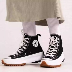 Converse Run Star Hike Canvas 70s Chunky Platform Chuck Taylor Shoes W6/M4.5